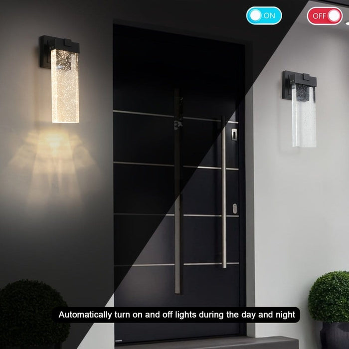 2-Pack Outdoor LED Wall Light-with light on/off-ErisView