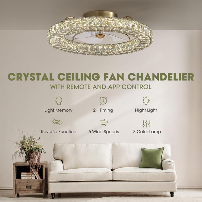 20 in. Black Remote Control Ceiling Fan and Light, Dimmable Semi Flush Mount Low Profile Ceiling Fan, Smart Invisible Reversible Modern Ceiling Fan