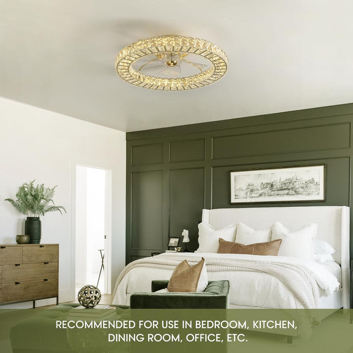 20 in. Black Remote Control Ceiling Fan and Light, Dimmable Semi Flush Mount Low Profile Ceiling Fan, Smart Invisible Reversible Modern Ceiling Fan