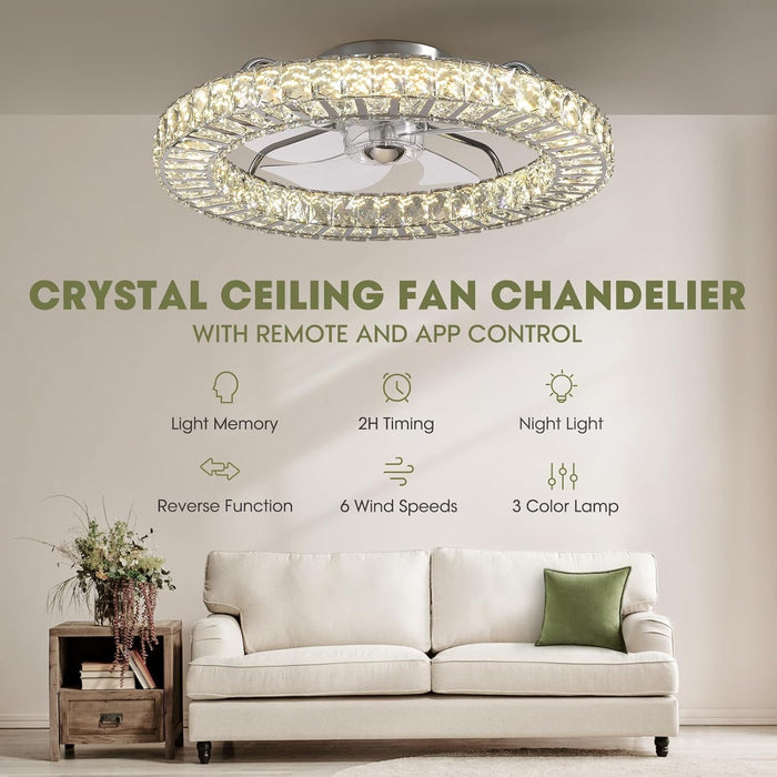 20 in. Black Remote Control Ceiling Fan and Light, Dimmable Semi Flush Mount Low Profile Ceiling Fan, Smart Invisible Reversible Modern Ceiling Fan
