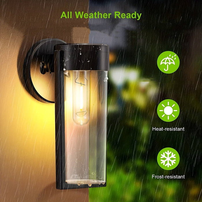 2/4/6-Pack Black LED Outdoor Solar Lights, Waterproof Solar Powered Light for Deck Wall Fence Yard Pillar Porch-ErisView