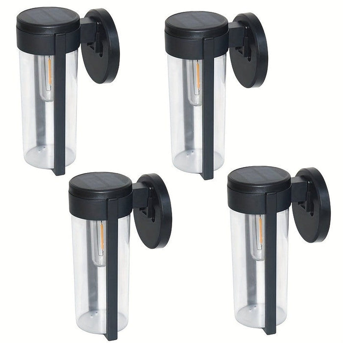 2/4/6-Pack Black LED Outdoor Solar Lights, Waterproof Solar Powered Light for Deck Wall Fence Yard Pillar Porch-ErisView