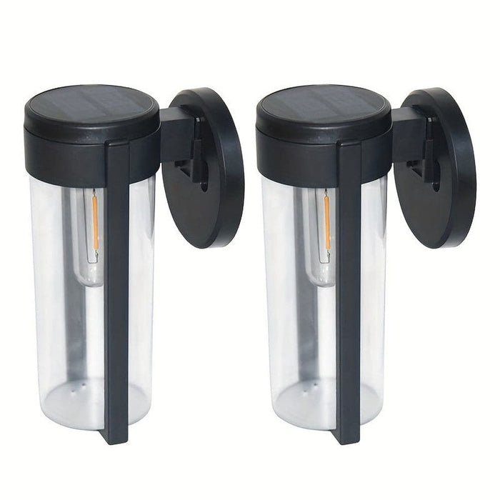 2/4/6-Pack Black LED Outdoor Solar Lights, Waterproof Solar Powered Light for Deck Wall Fence Yard Pillar Porch-ErisView