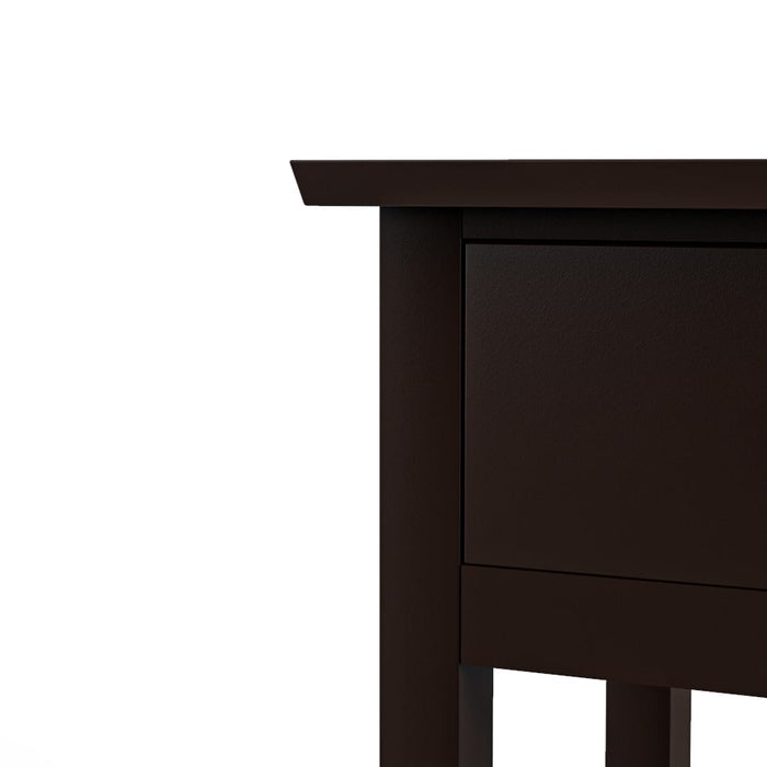 Black End Side Table with Storage Drawer Shelf-Detail-ErisView