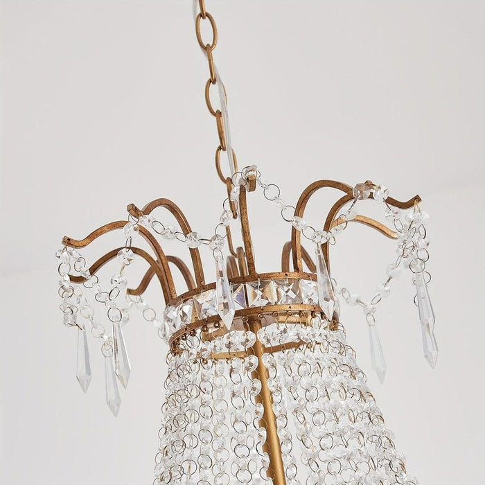 Dimmable Empire Chandelier, Luxury Hanging Ceiling Chandelier, Modern Crystal Chandelier Light for Dining Room Living Room Bedroom-Crystal Details-ErisView