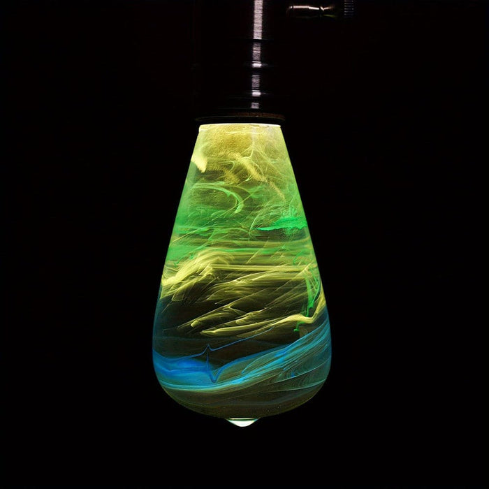 Green Table Lamp EP Light with Resin Wood Base for Home TableTop Deor Birthday Gift Party Holiday-ErisView