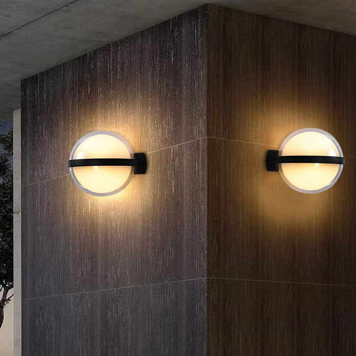 Modern Nordic Style LED Outdoor Wall Light, Geometric Design, Hand-Polished, Waterproof, Rust-Proof, Ideal for Indoor & Outdoor Use-ErisView-3