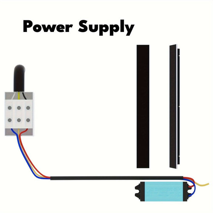 Outdoor Linear Rectangular Wall Light, Waterproof LED Wall Lamp, Modern Black Wall Light for Wall Villas Courtyard Porch ErisView