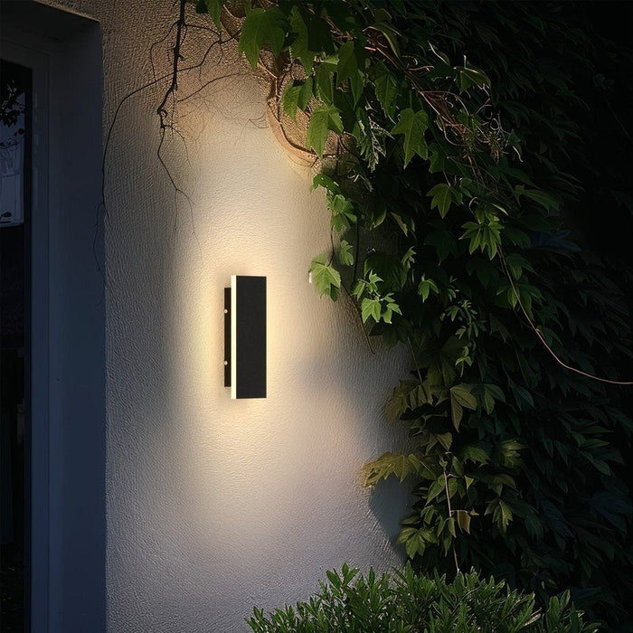 Outdoor Linear Rectangular Wall Light, Waterproof LED Wall Lamp, Modern Black Wall Light for Wall Villas Courtyard Porch ErisView