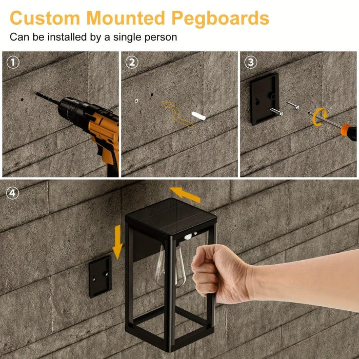 Outdoor Solar Wall Light, Dusk to Dawn Motion Sensor Solar Porch Light with Panel, Waterproof Exterior Wall Lantern Light for Patio Front Garage-ErisView