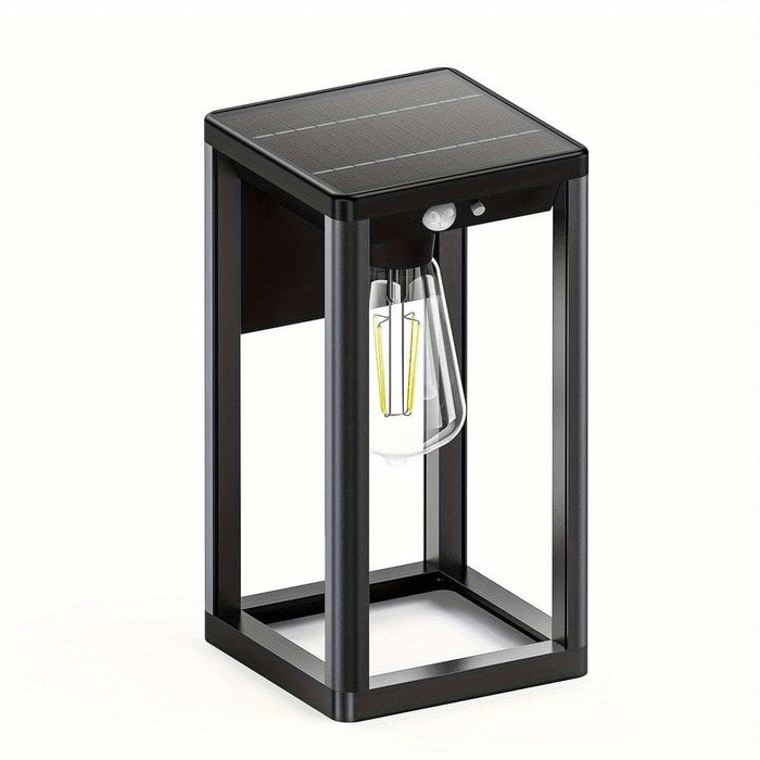 Outdoor Solar Wall Light, Dusk to Dawn Motion Sensor Solar Porch Light with Panel, Waterproof Exterior Wall Lantern Light for Patio Front Garage-ErisView