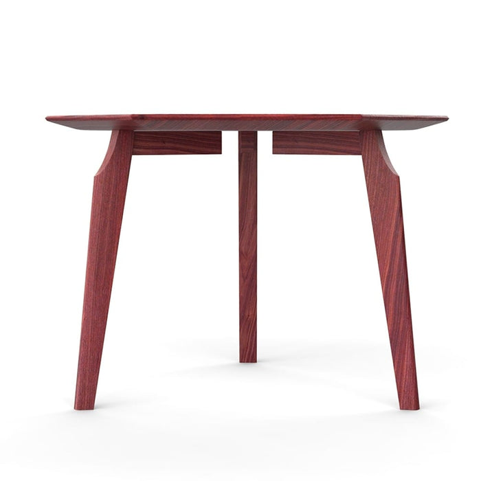 Red Cherry Wood Hexagonal Modular Coffee Table-3 Legs Front View-ErisView