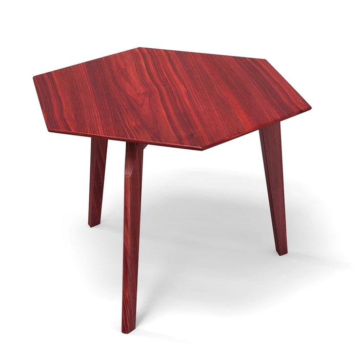 Red Cherry Wood Hexagonal Modular Coffee Table-3 Legs View-ErisView