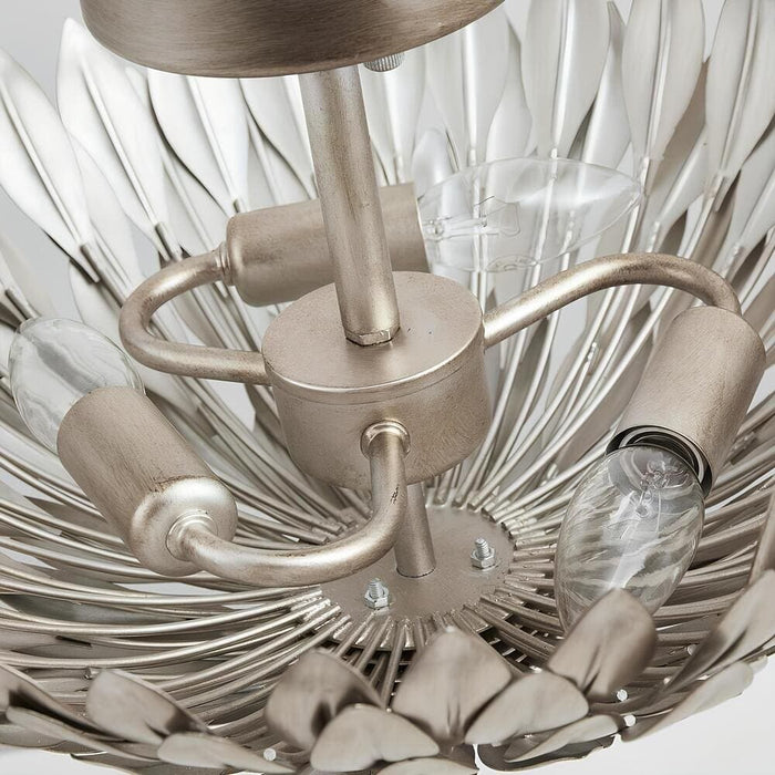 Rustic Semi Flush Mount Light, Hedgehog Shaped Ceiling Light-with E12 Bulbs-ErisView