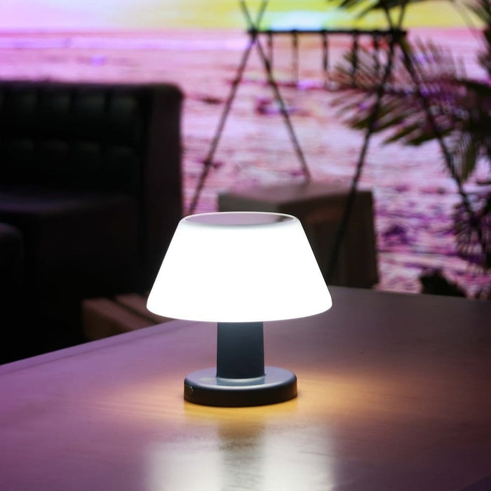 Set of 2 Mushroom Shaped Solar Outdoor Table Lamps, Rechargeable Wireless Table Lamps for Bedroom Living Room Garden Camping on table-ErisView