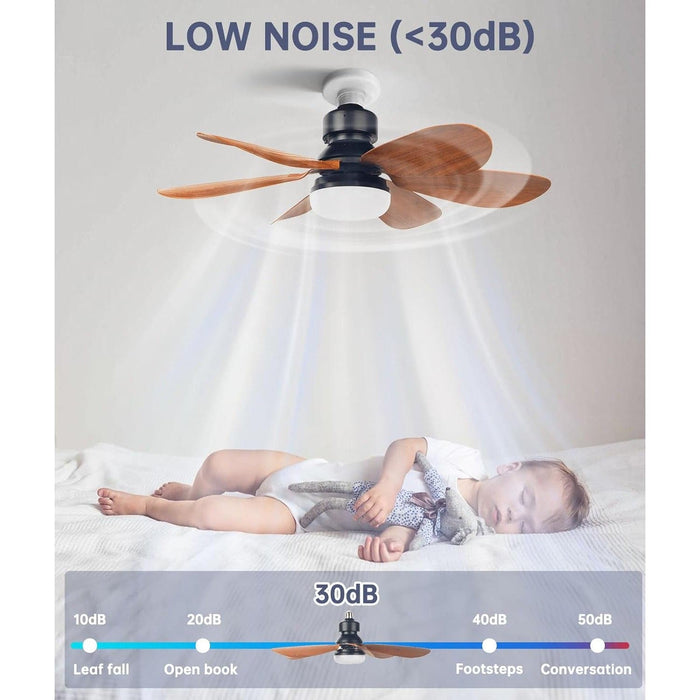 Socket Fan Light with Remote Control, Dimmable LED Ceiling Fan with Lights, Screw In Ceiling Fan for Room Bedroom Living Room Kitchen-5-ErisView