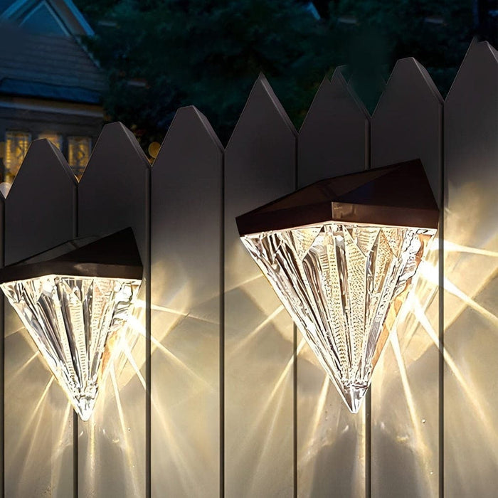 Solar Powered Outdoor Wall Light, Automatic Charging & Night Activation, Waterproof for Garden, Courtyard, Steps & Stairs, 8 Hours Illumination-ErisView-3