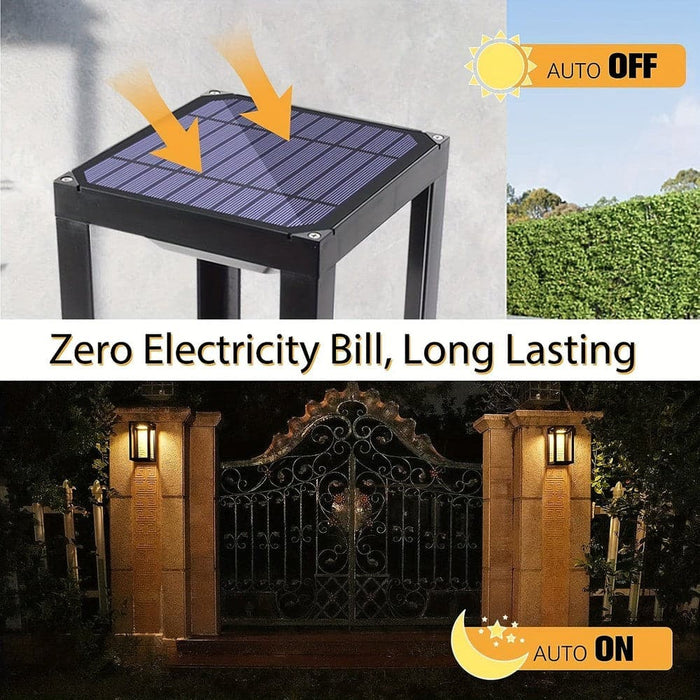 Solar Outdoor Wall Lights, Waterproof Motion Sensor Dusk To Dawn Solar Wall Lights, Solar Outdoor Wall Lights for Deck Garage Porch-ErisView