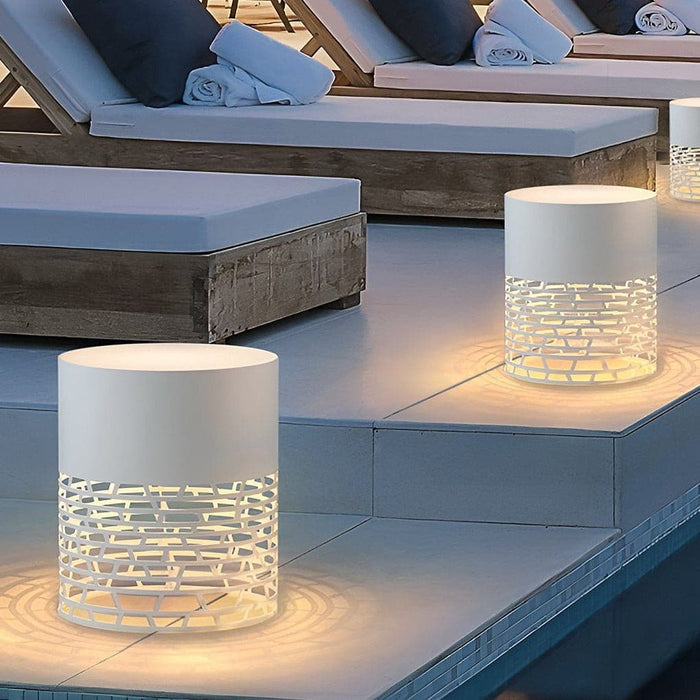 Waterproof Hollow Style Outdoor Post Lights Garden Lights Outside Lights Pole Lamp, Unique Decorative Lighting for Gardens, Patios, Tables, and Floors-ErisView-9