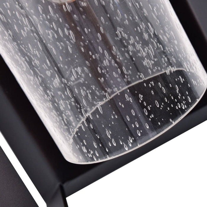 Waterproof Outdoor Wall Light, Modern Exterior Light Fixture with Seeded Glass,Wall Mount Porch Sconce Lantern Light for Patio Garage Deck-ErisView