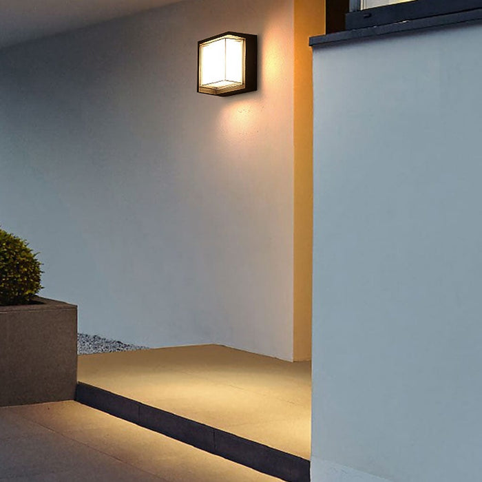 Modern Outdoor Round Square Waterproof Wall Light for Villa Garden Balcony Door Front