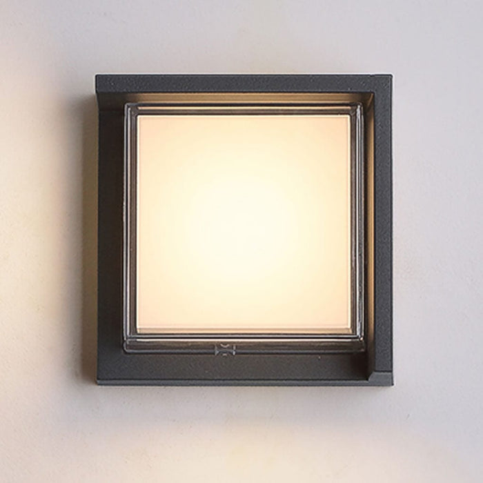 Modern Outdoor Round Square Waterproof Wall Light for Villa Garden Balcony Door Front