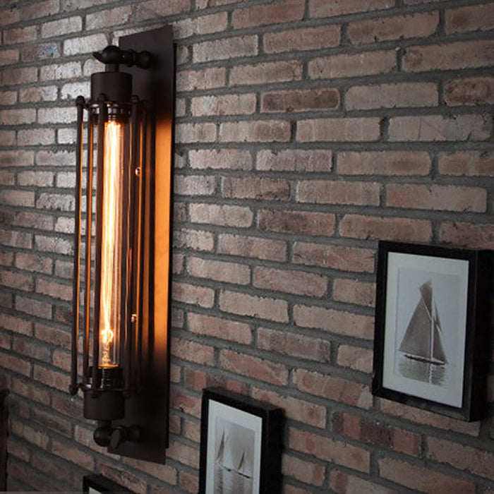 Retro Industrial Style Antique Iron Indoor Wall Light for Cafe Corridor Aisle