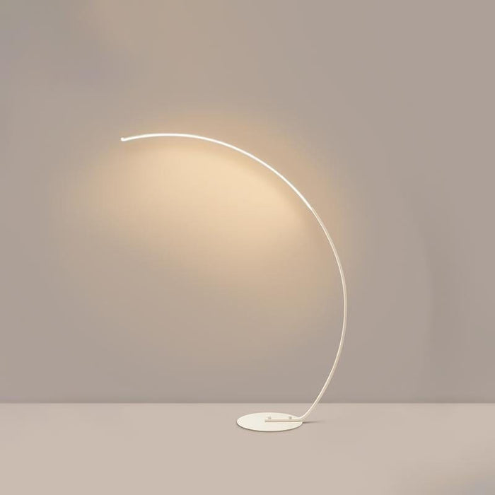 65 Inches Minimalist Integrated LED Stepless Dimming Arched Floor Lamps with Remote Control
