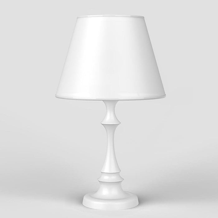 19 In. H White/Floral Table Lamps with Linen Shade Modern Bedside Lamps