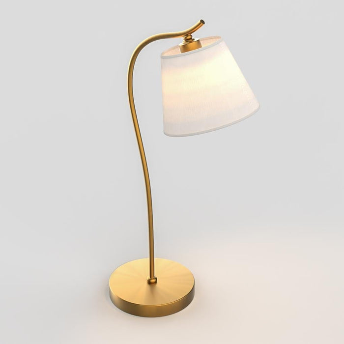 Metal Gooseneck Jody Table Lamp Bedside Lamp with Cone Fabric Shade