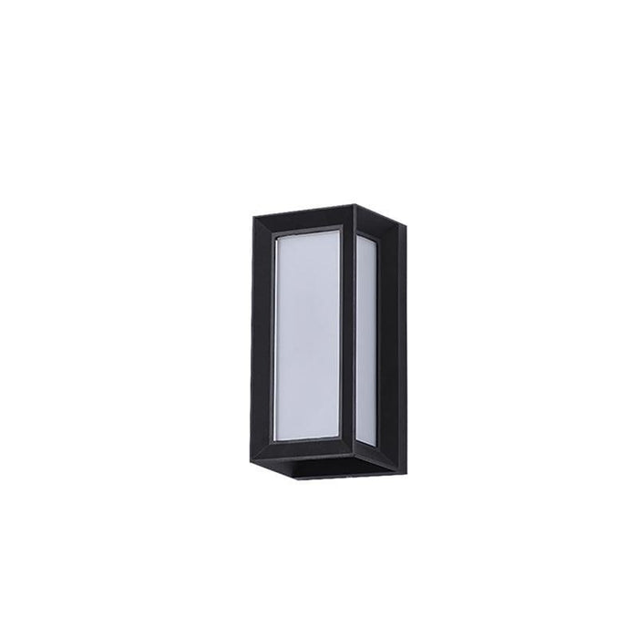Unique Rectangular Frame Waterproof Black Modern Outdoor Wall Lights