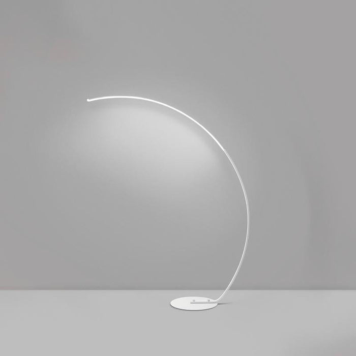 65 Inches Minimalist Integrated LED Stepless Dimming Arched Floor Lamps with Remote Control