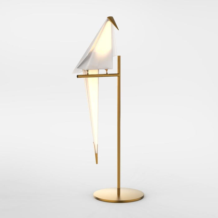 Origami Crane Bird Table Lamp Art Lighting. Golden Lamp