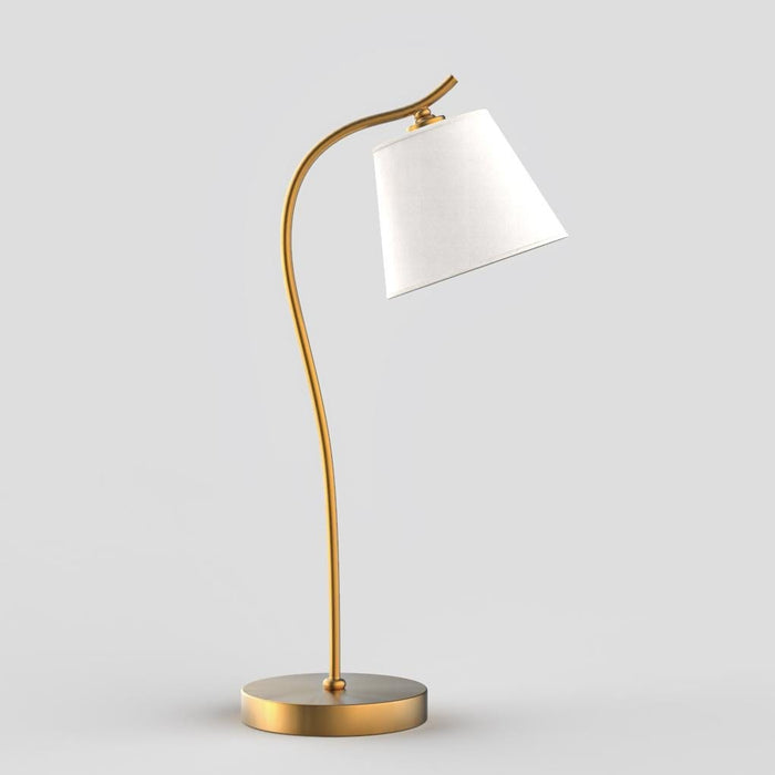 Metal Gooseneck Jody Table Lamp Bedside Lamp with Cone Fabric Shade