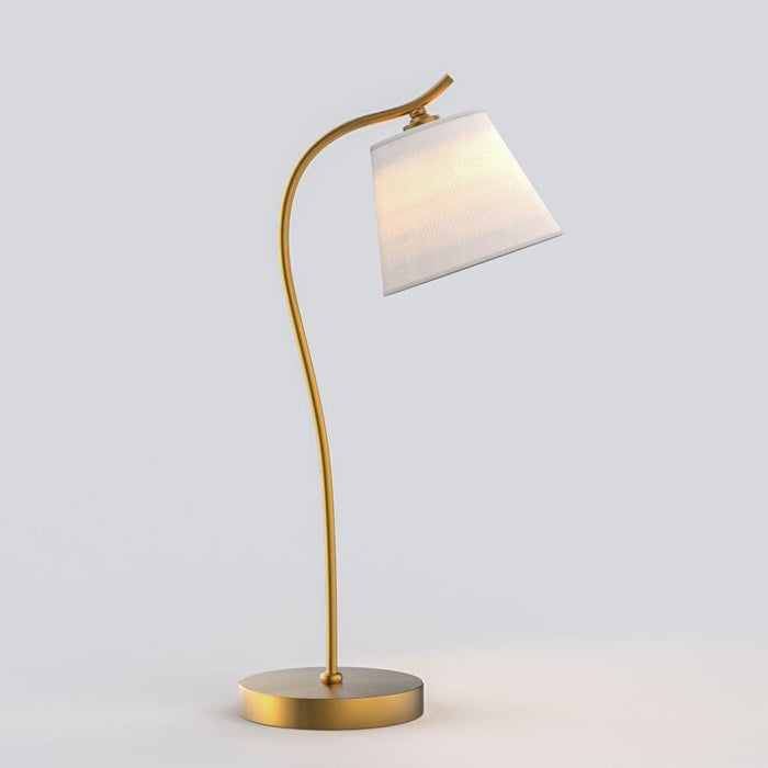 Metal Gooseneck Jody Table Lamp Bedside Lamp with Cone Fabric Shade