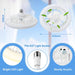 10 in. Bladeless Socket Ceiling Fan with LED Light, Enclosed Ceiling Fan with Light and Remote, Mini Ceiling Fan for Garage Bathroom, Set of 2 -2-ErisView