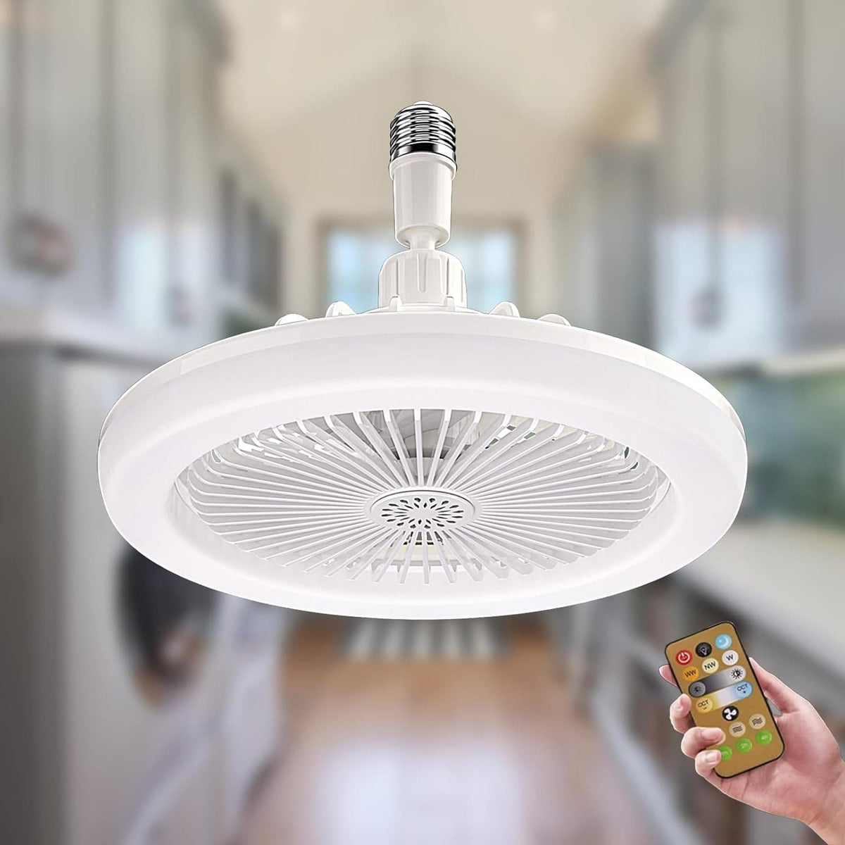 Light Bulb Fan Eonini Smart Ceiling Fan Light Combo Dimmable