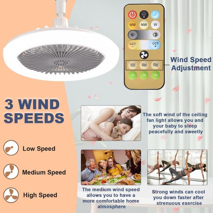 10 in. Enclosed Ceiling Fan, Ceiling Fan with Lights Remote, Mini Ceiling Fan, Low Profile Fan for Summer, Bedroom Ceiling Fans-3-ErisView