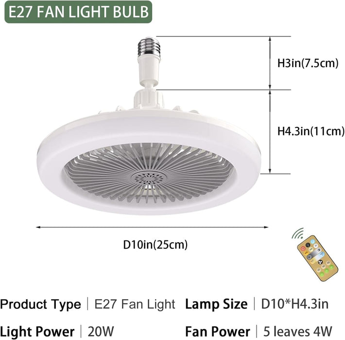 10 in. Enclosed Ceiling Fan, Ceiling Fan with Lights Remote, Mini Ceiling Fan, Low Profile Fan for Summer, Bedroom Ceiling Fans-5-ErisView