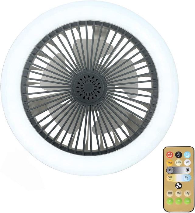 10 in. Enclosed Ceiling Fan, Ceiling Fan with Lights Remote, Mini Ceiling Fan, Low Profile Fan for Summer, Bedroom Ceiling Fans-1-ErisView