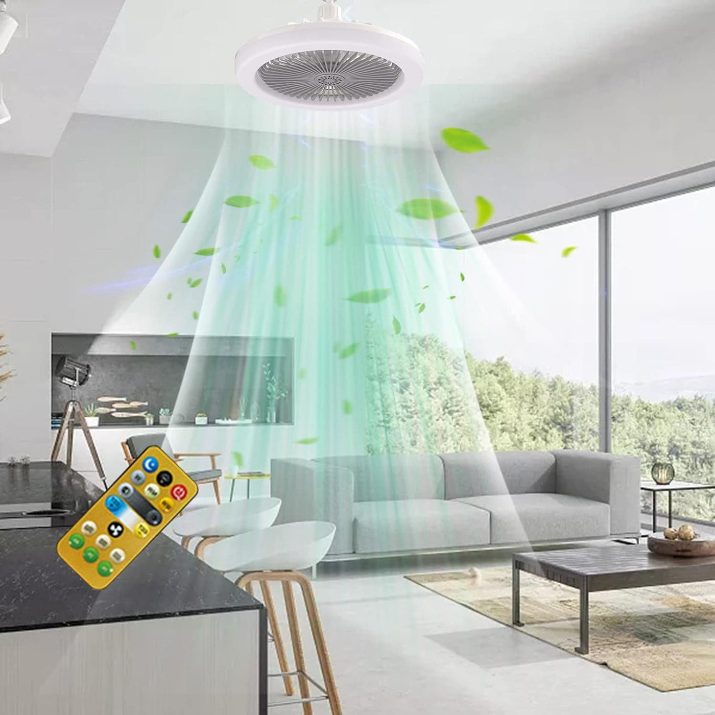 10 in. Mini Ceiling Fan for Kitchen Bathroom Pantry Tool Room Store Ro ...