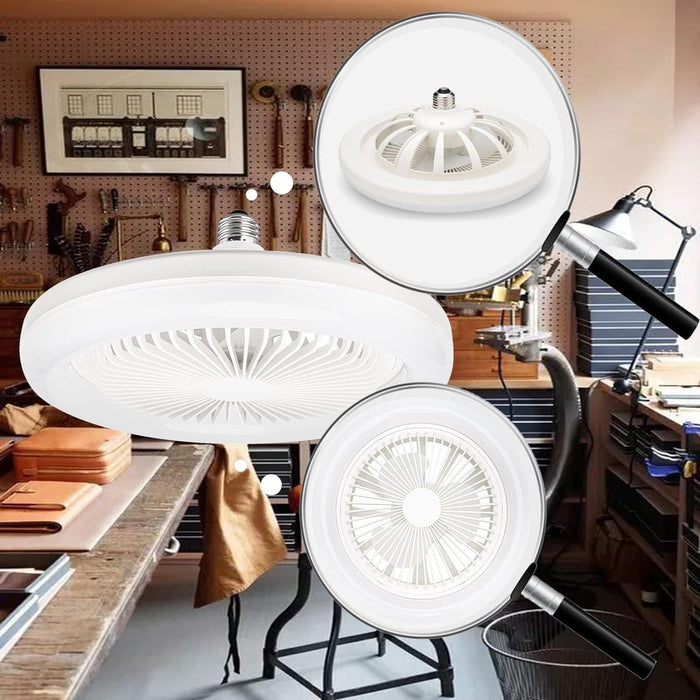 10 in. Mini Ceiling Fan with Light, Enclosed Ceiling Fan with Memory Function, Cooling Ceiling Fan with Light, Remote for Garage Tool Room Store Room-4-ErisView