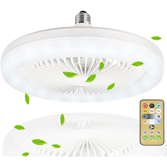 10 in. Mini Ceiling Fan with Light, Enclosed Ceiling Fan with Memory Function, Cooling Ceiling Fan with Light, Remote for Garage Tool Room Store Room-1-ErisView