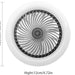 10 in. Mini Flush Mount Bladeless Ceiling Fan for Kitchen Bathroom Garage Pantry Tool Room Laundry Room, Enclosed Ceiling Fan with Lights Remote for Summer-3-ErisView