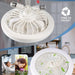 10 in. Mini Flush Mount Bladeless Ceiling Fan for Kitchen Bathroom Garage Pantry Tool Room Laundry Room, Enclosed Ceiling Fan with Lights Remote for Summer-9-ErisView