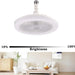 10 in. Mini Flush Mount Ceiling Fan without Blades for Kitchen Bathroom Garage Closet Laundry Room, Enclosed Ceiling Fan with Lights and Remote for Summer-5-ErisView