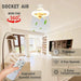 10 in. Small Ceiling Fan for Bathroom Bedroom Kitchen Small Room, Socket Ceiling Fan with Light, 360¡ã Rotating Ceiling Fan with Lights and Remote-2-ErisView