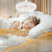 10 in. Small Socket Ceiling Fan Light with Remote, Dimmable Enclosed Ceiling Fanlight, White LED Ceiling Lights for Bathroom Bedroom, Garage Ceiling Fan -3-ErisView