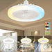 10 in. Small Socket Ceiling Fan Light with Remote, Dimmable Enclosed Ceiling Fanlight, White LED Ceiling Lights for Bathroom Bedroom, Garage Ceiling Fan -1-ErisView
