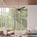 100 in. Matte Black Huge Ceiling Fan, Industrial Style Ceiling Fans with Remote Control-5-ErisView